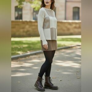 Crazy Horse square patterned sweater Size M